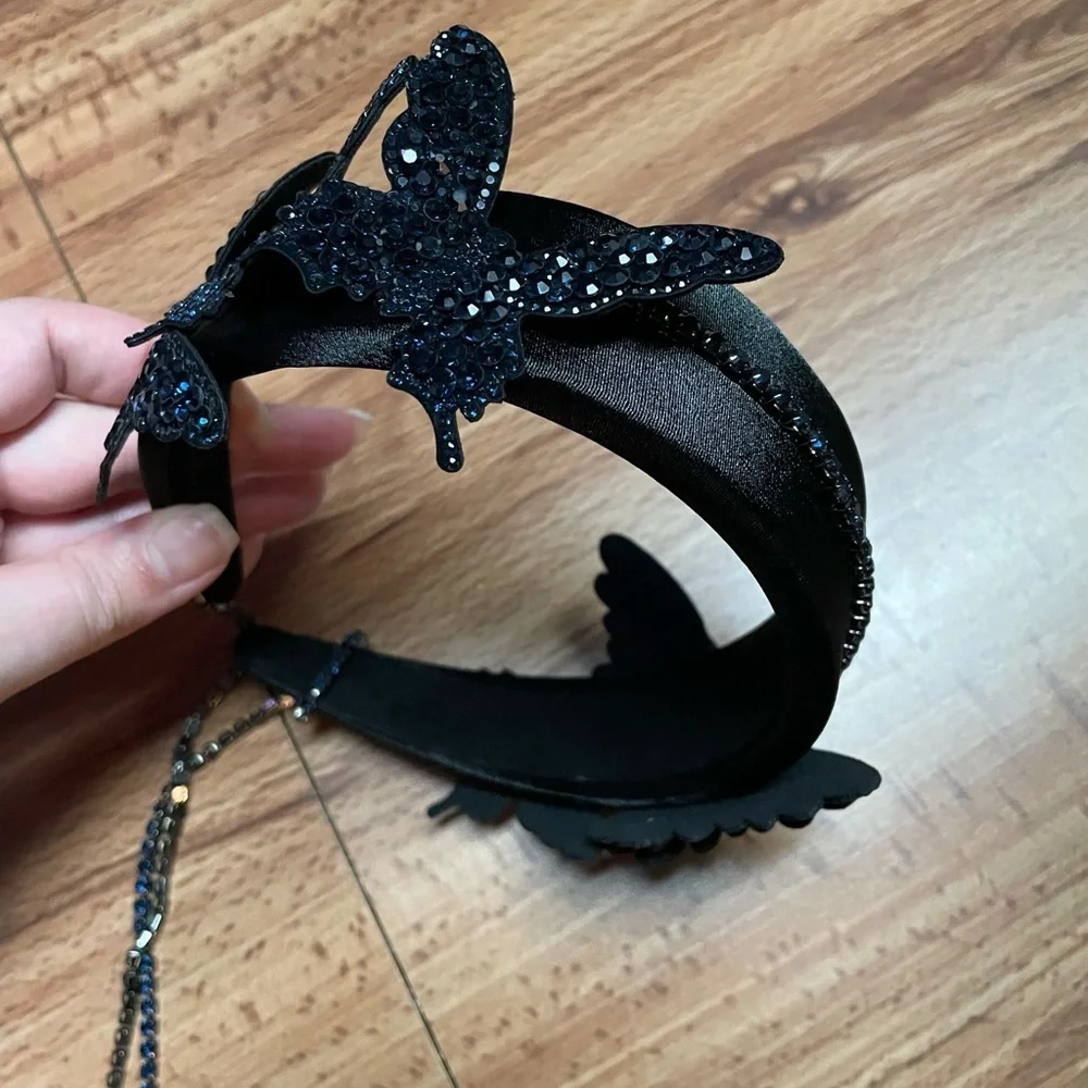 Silver Butterfly Embellished Headband
